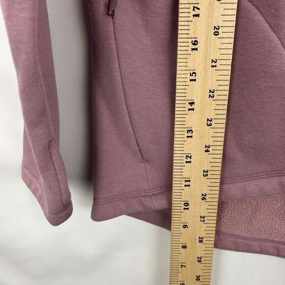 Athleta Women's Medium Mauve Asymmetrical Zip Pullover Sweatshirt Long Sleeve - Picture 5 of 15